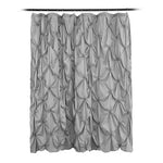 rideau douche polyester bleu clair rayures horizontales plissé moderne opale