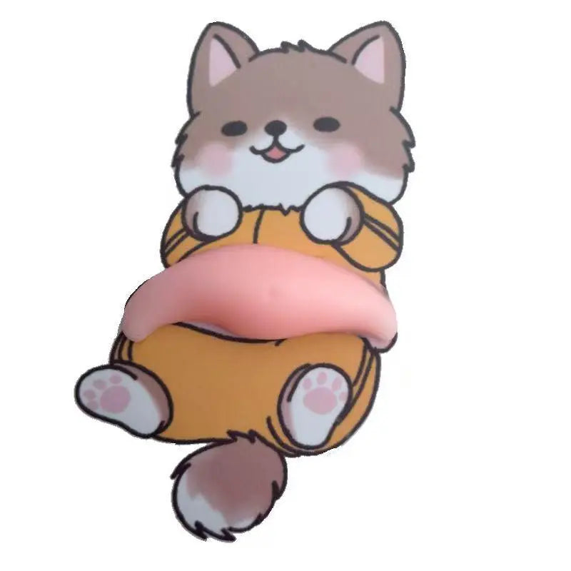 autocollants adhésifs figurines animaux kawaii dessin animé rose gris marron jaune blanc doux mignon
