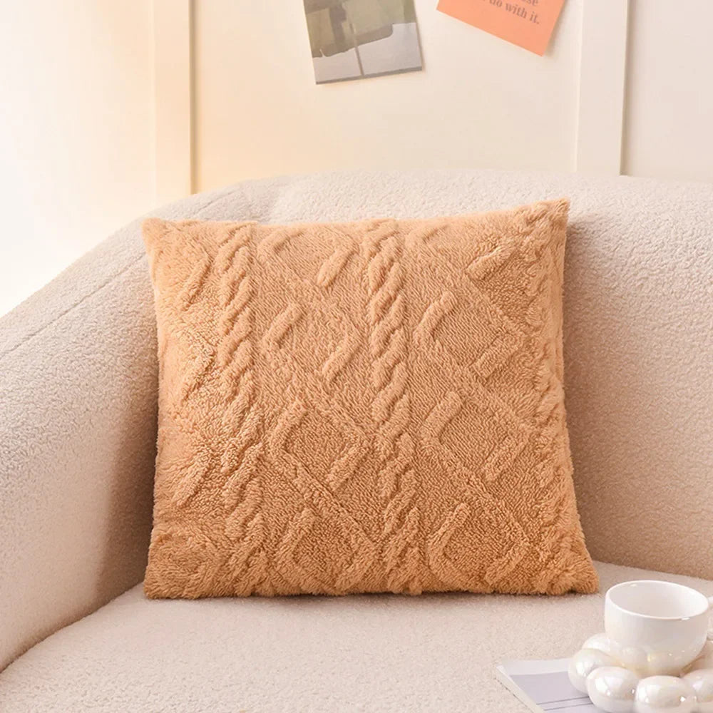 coussin siège carré beige motif doux confortable amovible lavable 45x45cm