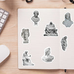 adhésifs statuettes relief classiques blancs waterproof bagages scrapbooks deco étanches adultes modernes