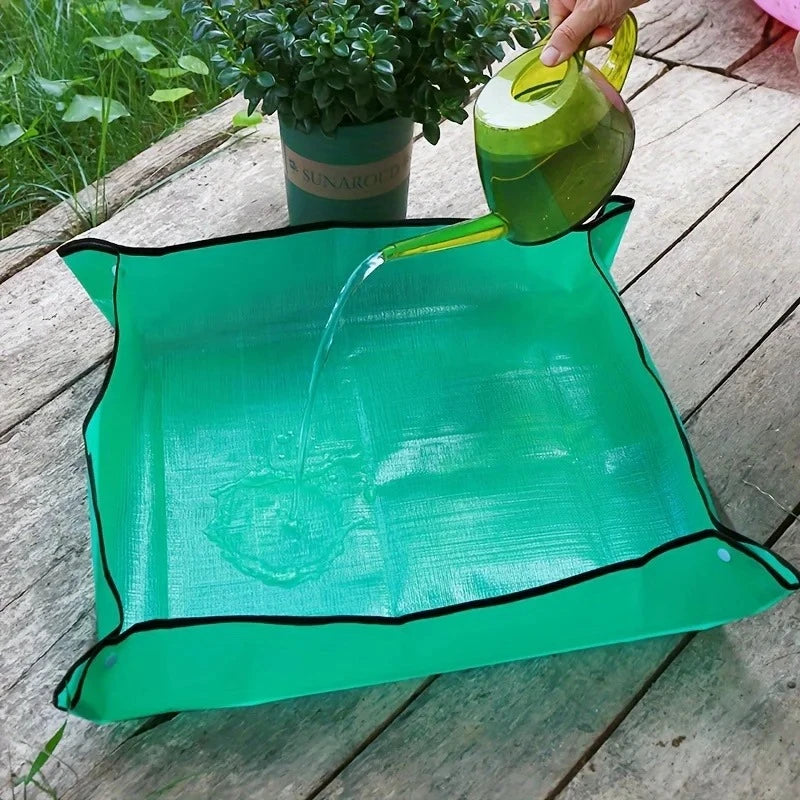 tapis jardinage vert pratique texture tissée imperméable boucles