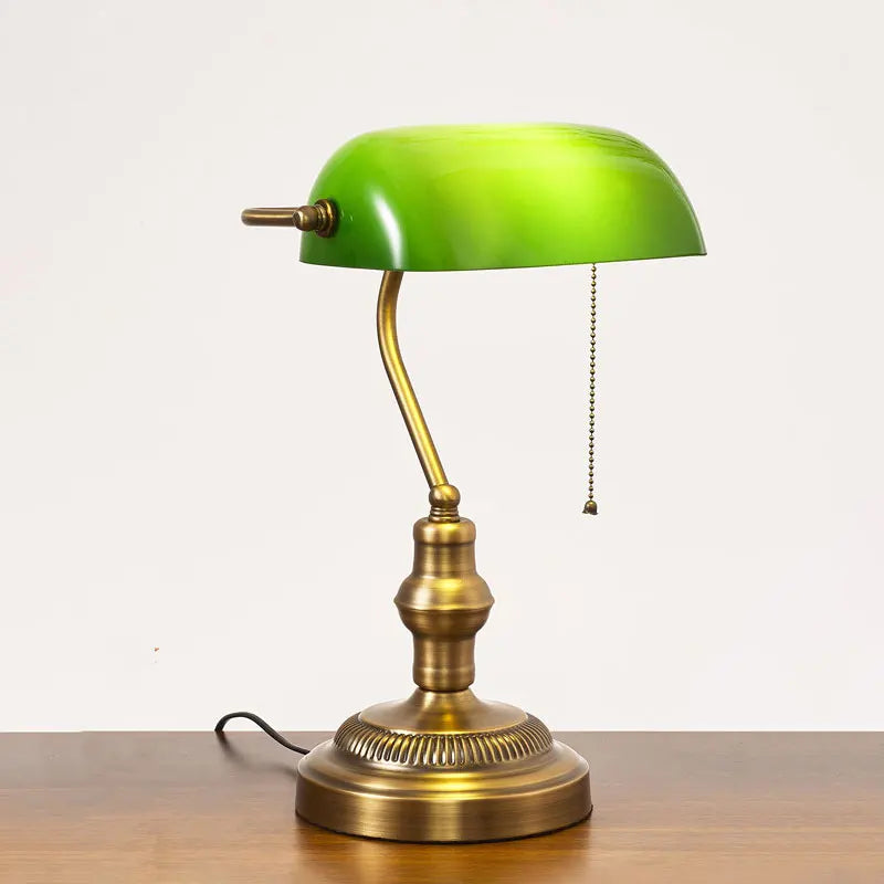 lampe table classique vert doré métal opac certifié chambre coucher