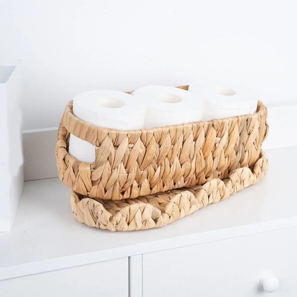 paniers tressés osier naturel rustique poignées grands petits rangement décoration maison
