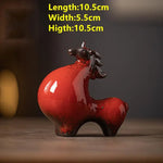 décoration céramique chevaux figurines couleur vert rouge gris minimaliste asiatique nouveau classique post moderne
