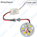 ampoule assemblez soi même led driver plaque 3w blanc neutre 32mm 40mm ac85265v