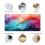 tapis souris multicolore abstrait moderne xxl 400x900mm 500x1000mm opalescent ondulé décoratif
