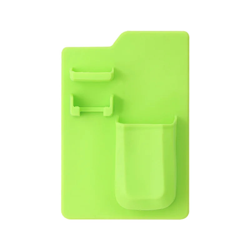 porte accessoires salle bain moderne adhésif brosse dents brosse maquillage rasoir tube dentifrice flacon