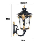 luminaire mural extérieur or noir verre transparent classique éclairage cuisine chambre coucher entrée