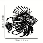 décoration murale poisson stylisé noir beige moderne intérieur 28cm 30cm