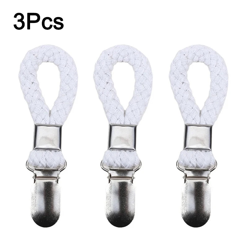 clips serviettes corde tressée acier inoxydable moderne beige blanc noir rouge vert olive
