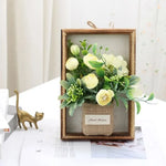 décoration murale bouquet artificiel violet blanc vert rustique bohème toile jute intérieur maison fête