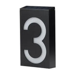 lumière solaire numéro rue ip65 led moderne adhésif extérieure porte villa blanc noir
