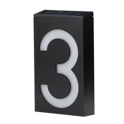 lumière solaire numéro rue ip65 led moderne adhésif extérieure porte villa blanc noir