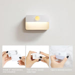 lampe led murale sans fil adhésive rectangle moderne flux lumineux faible blanc batteries aaa