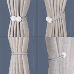 boucle rideau moderne blanches tissu beige adhésif élégant accessoire intérieur