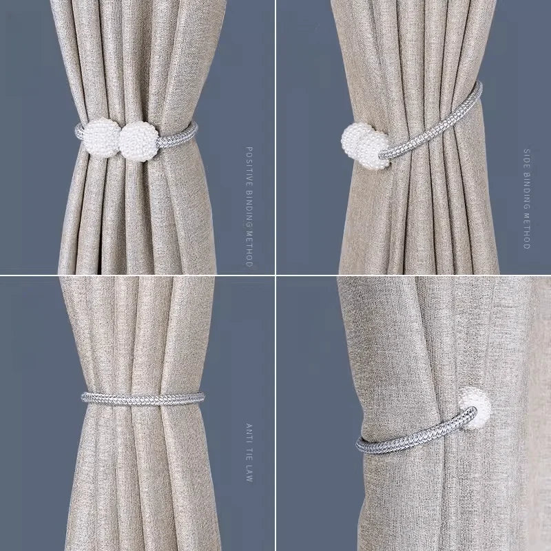 boucle rideau moderne blanches tissu beige adhésif élégant accessoire intérieur