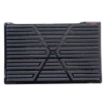 tapis sol voiture rouge noir anti dérapant texture granulée moderne fixations pvc