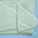 serviette bain bébé verte dessin animé oreilles lapin douce moelleuse bordure blanche confortable ans