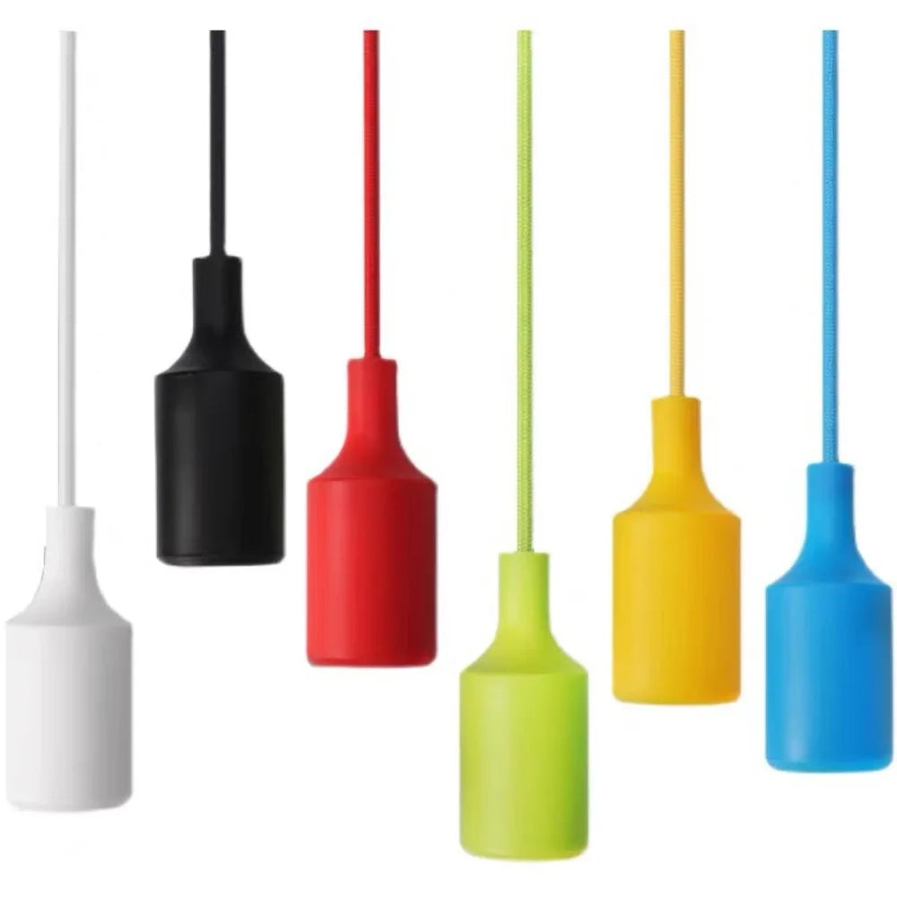 Suspension lumineuse moderne multi couleurs pendentif câble électrique E27 salon chambre