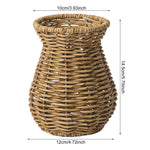vase rotin tressé main beige clair décoration maison fleurs séchées traditionnel effet chic