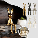 figurine céramique moderne blanc noir doré argenté pailleté minimaliste salon entrée armoire TV ornement