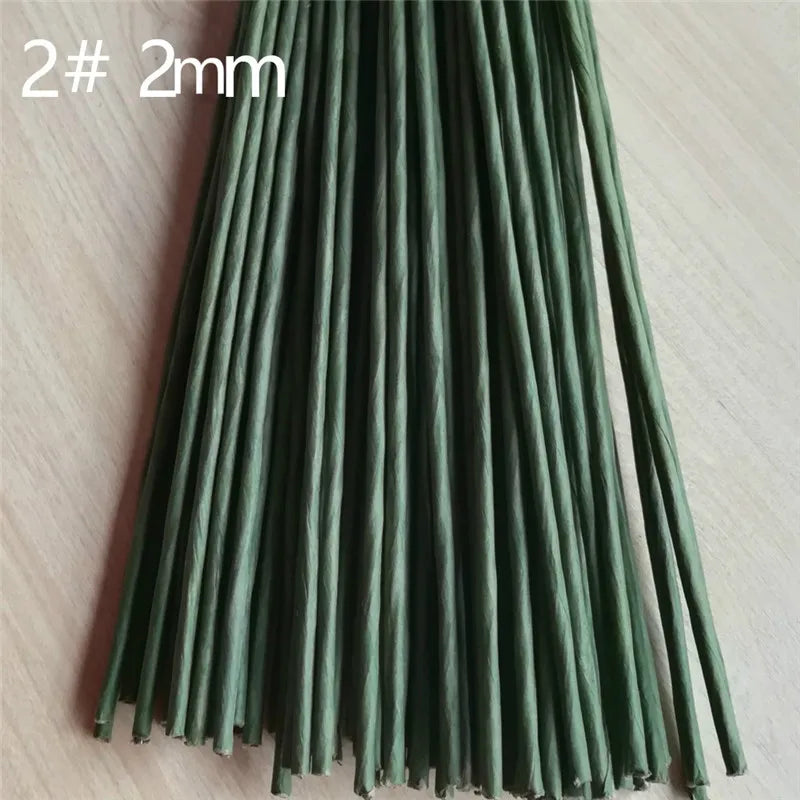 fil papier vert foncé lisse opacité simple décoration maison diy branche fleur artificielleintérieur noël