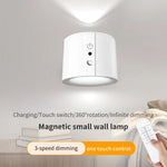 lampe murale led sans fil aimantée rotation 360 degrés noir blanc moderne