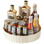 organisateur rotatif transparent moderne rangement cuisine condiments boissons alcoolisées cosmétiques snacks bouteilles bocaux