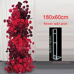 arche decorative fleurs artificielles rouge bordeaux decoration maison event anniversaire mariageintérieur classic