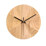 horloge murale bois naturel motif géométrique moderne aiguille quartz circulaire salon décoration unique opacité