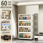 armoire rangement modulable pliable beige roulettes portes translucides jouets maison