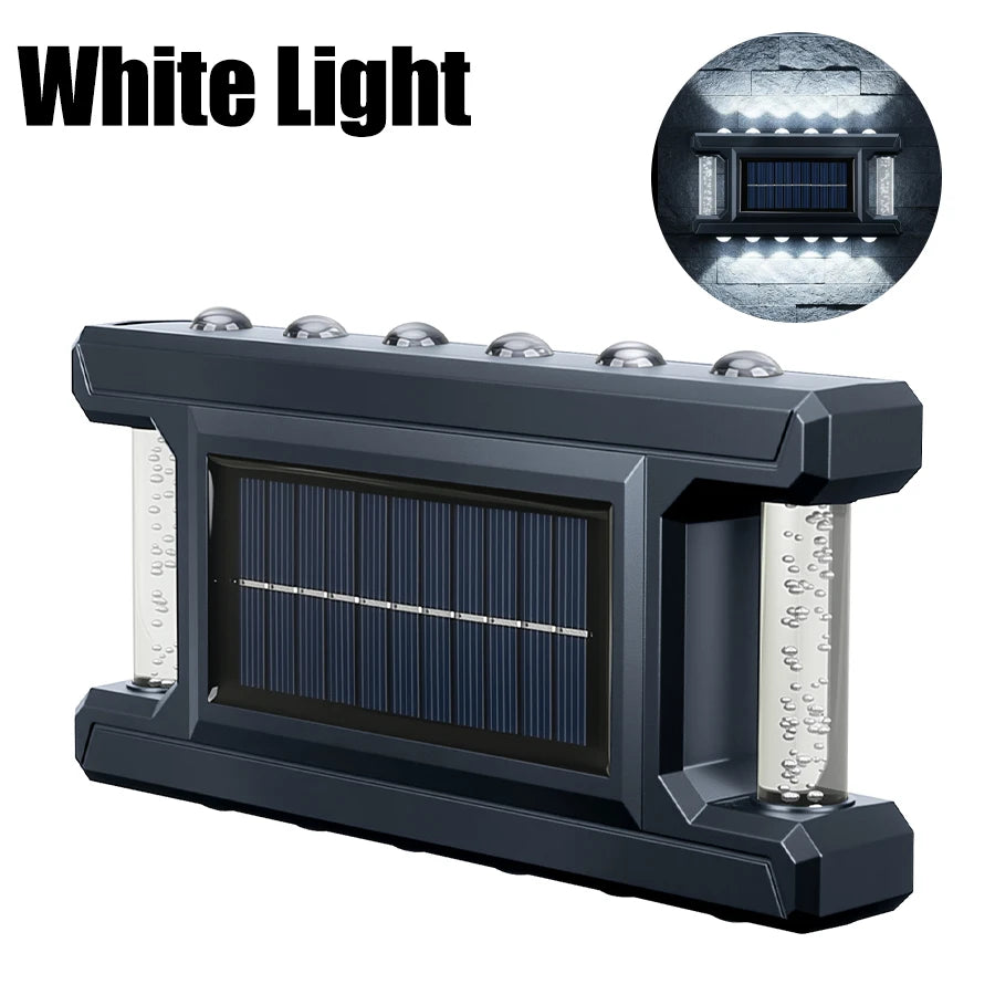 lampe murale solaire noir moderne adhésif panneau solaire led capteur lumière extérieure autonomes