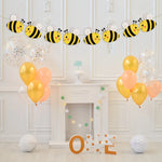 guirlande abeilles anniversaire mariage baptême fêtes enfants décorations papier cartoon okolets motifs