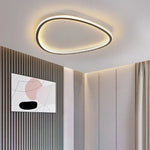 Lampe LED moderne ovale blanc noir 2000 82000 lumens 90 260V