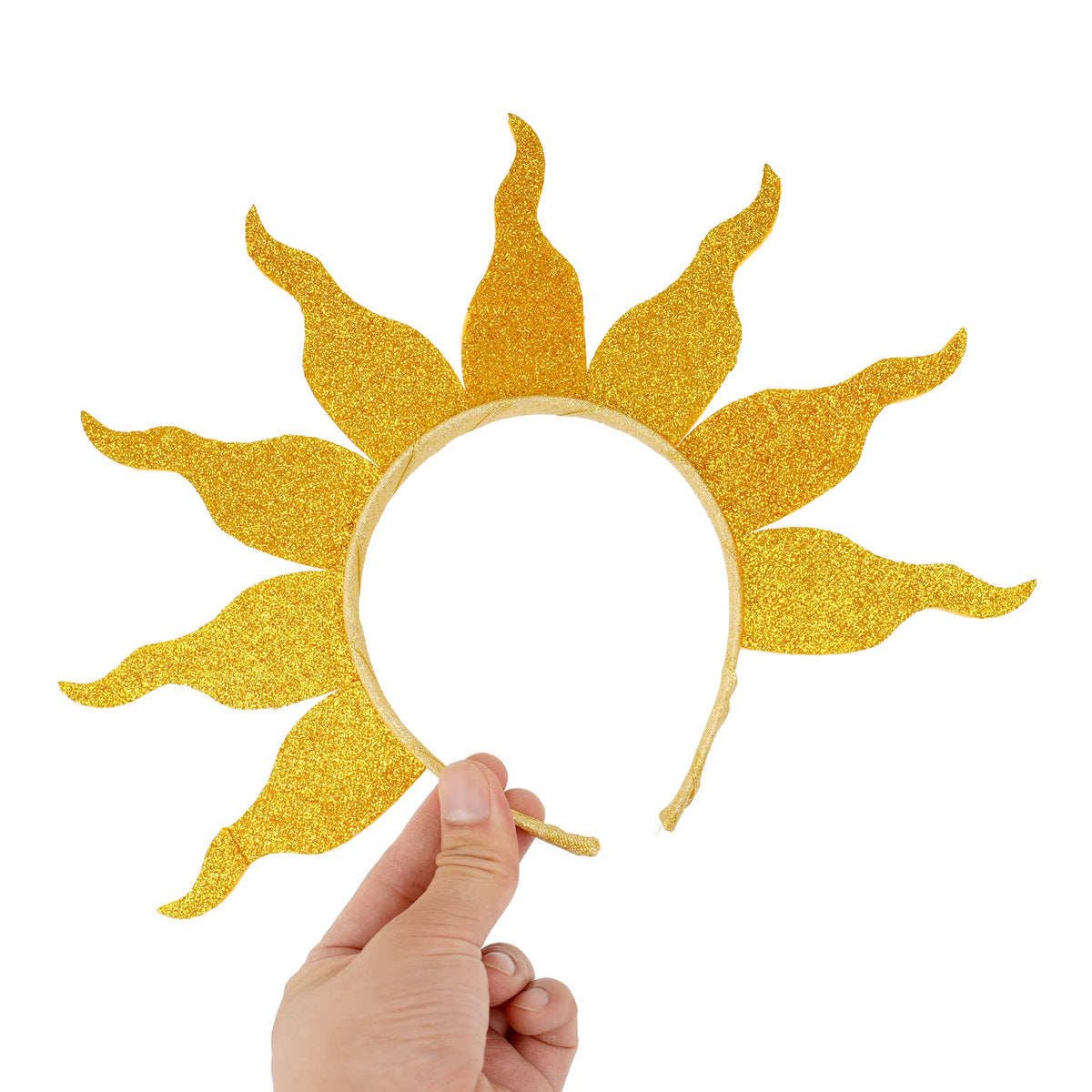 couronne solaire jaune rayons brillants élastique festif anniversaire mariage carnaval noël valentin Halloween