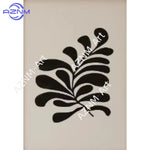 affiches art minimalistes feuilles stylisées abstraction blanche noire décoration salon moderne
