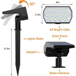 spots solaires ip65 étanches led noirs moderne autonomes modes éclairage contemporains