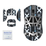 souris jeu souris antidérapante stickers adhésifs motifs géométriques pieds rechange serviette antiseptique noir rouge