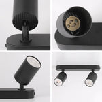 Spot lumineux LED 5W noir mat moderne compatible ampoule GU10 vis fixé