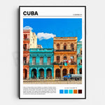 L'image montre les bâtiments colorés et pittoresques dans les rues de La Havane, la capitale de Cuba, avec leurs balcons et leurs détails architecturaux caractéristiques de l'époque coloniale. Le ciel bleu avec des nuages blancs complète le paysage urbain vibrant et charmant de cette destination touristique connue pour sa culture riche et son patrimoine historique.
