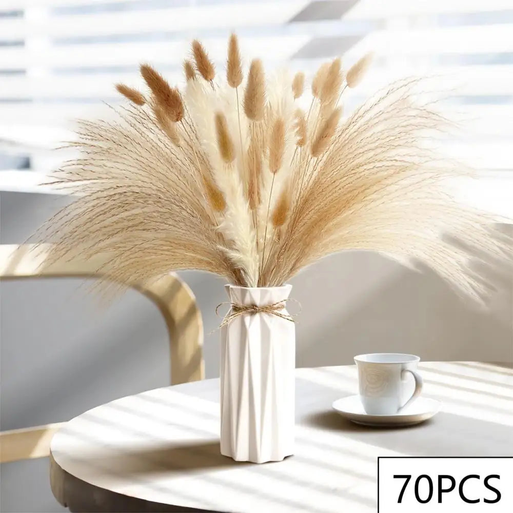 bouquet fleurs séchées pampas naturel rustique décoration intérieur mariage anniversaire vase