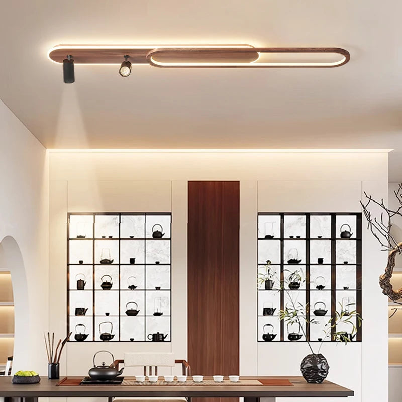 lampe moderne bois naturel finition mate led boise blanc minimaliste télécommande