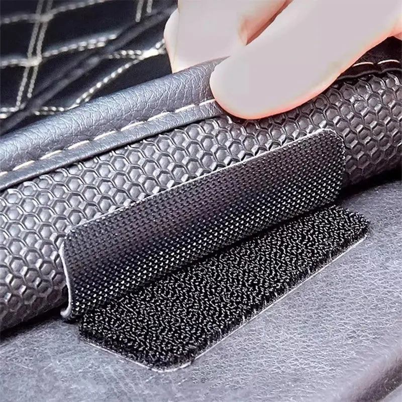 rubans velcro autoadhésifs noirs texturés hexagonaux modernes 10 20 30 paires fixations tapis sols