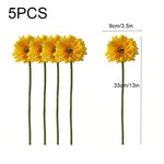 bouquet fleurs artificielles gerbera rouge rose jaune blanc modernes decoration mariage anniversaireintérieur