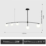 luminaire suspension moderne sphères translucides structure métallique dorée éclairage salon salle manger chambre