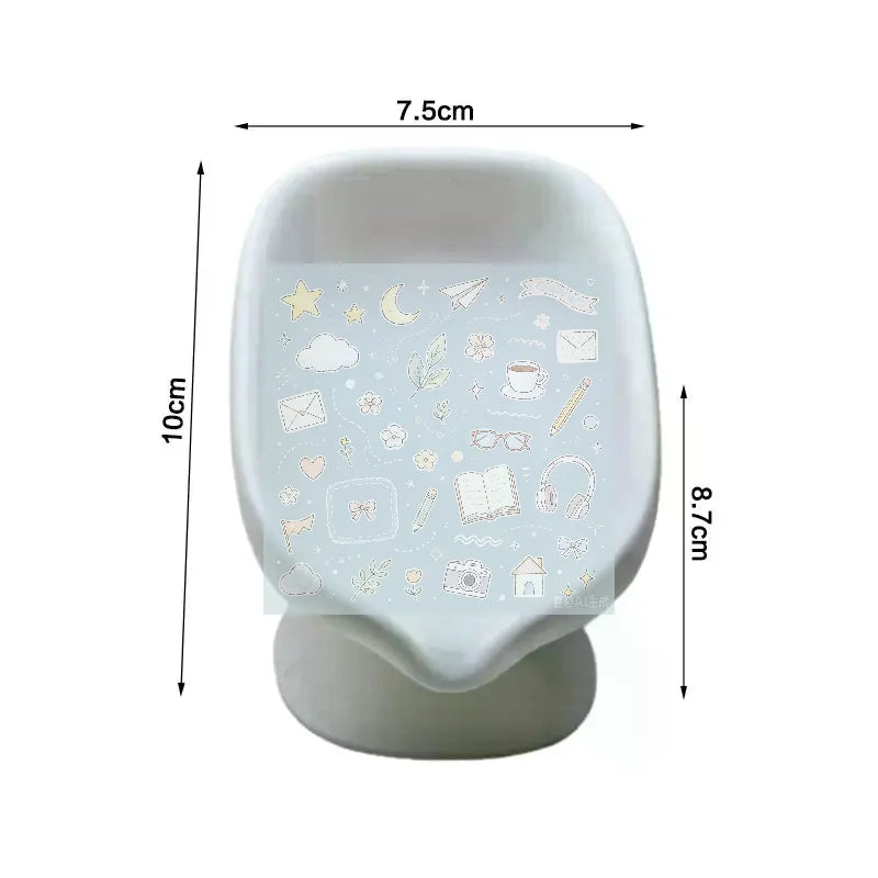 support savon blanc moderne plastique adhésif drainage salle bain cuisine