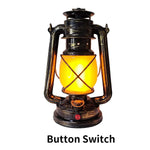 lanterne camping rétro rechargeable modes éclairage ambiance vintage métal brun noir geometrique