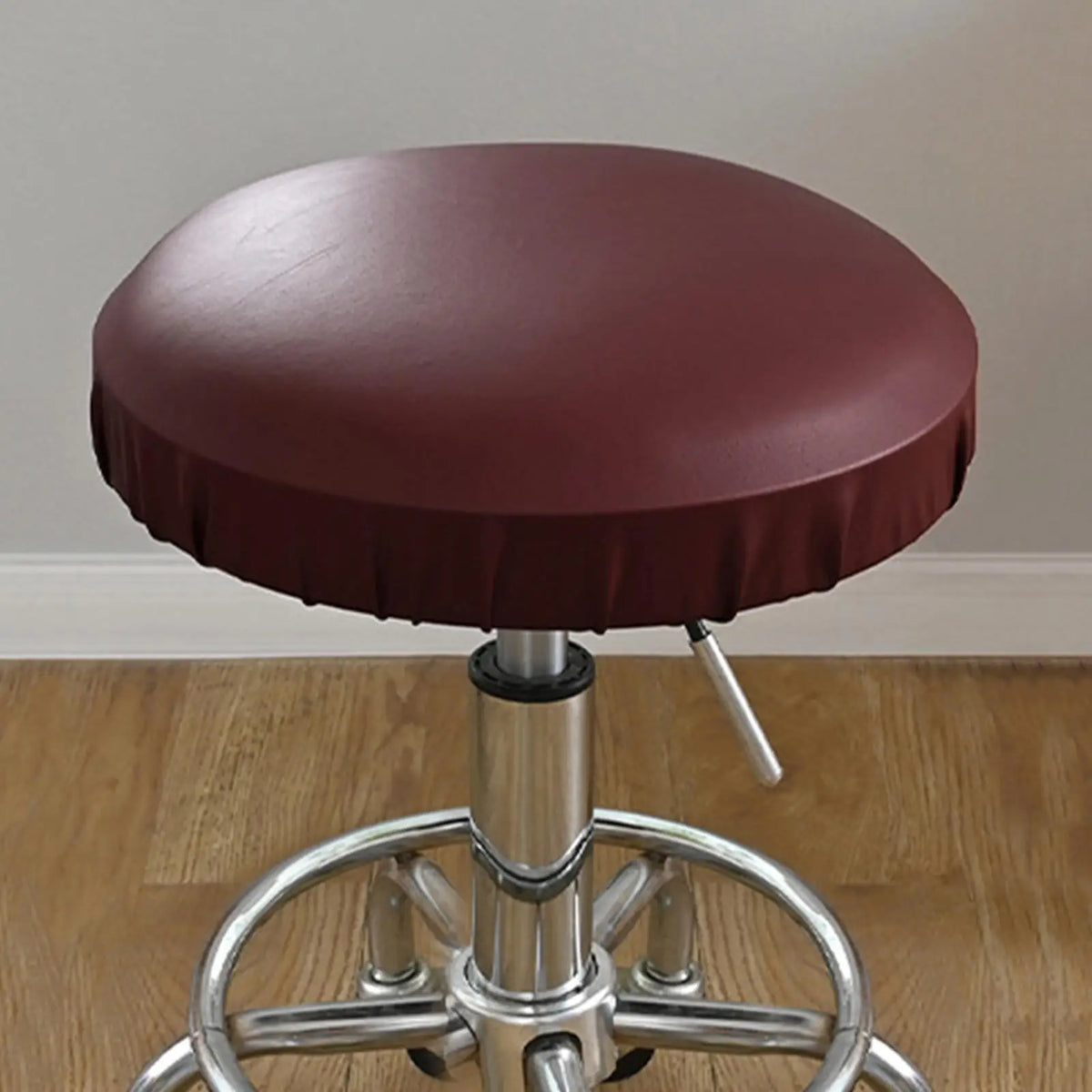 Housse de chaise de bar en cuir PU jaune pour décoration vibrante