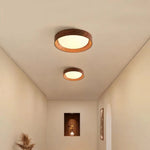 plafonnier led moderne couleur bois blanc chambre cuisine interrupteur bouton lumière changeante