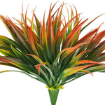plantes artificielles herbe feuilles vertes modernes décoration intérieure extérieur minimaliste festive couleur rouge orange